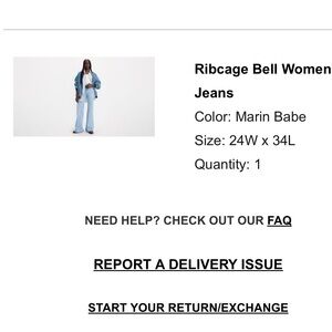 LEVIS RIBCAGE WIDE LEG JEANS.